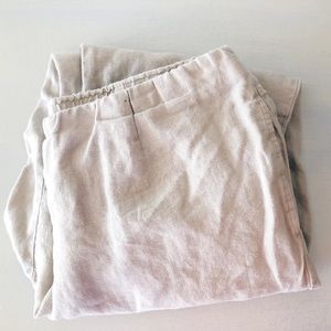 soft 100% linen crop pant